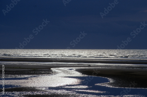 storm on the beach in Ostend