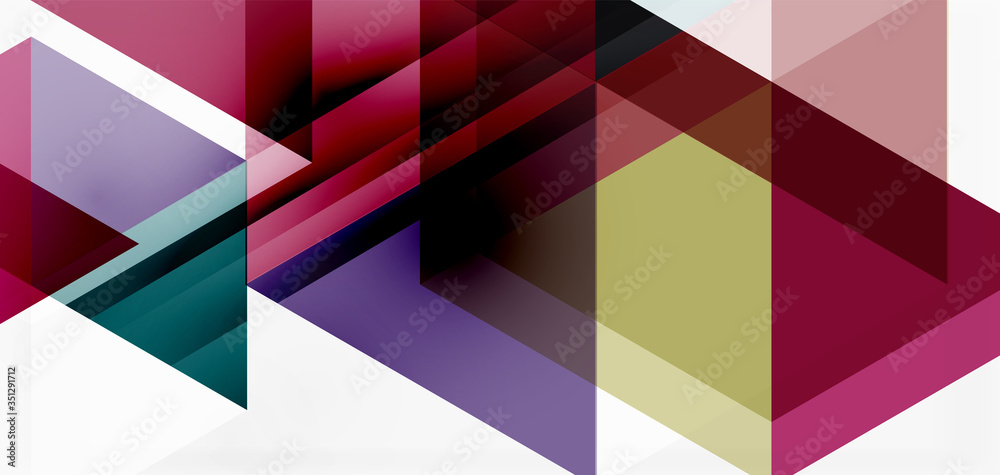 Geometric abstract background, mosaic triangle and hexagon shapes. Trendy abstract layout template for business or technology presentation, internet poster or web brochure cover, wallpaper Geometric abstract background, mosaic triangle and hexagon shapes. Trendy abstract layout template for business or technology presentation, internet poster or web brochure cover, wallpaper