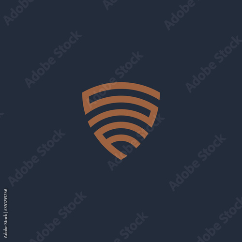 Letter S F logo design with business card vector template. creative minimal monochrome monogram symbol. Universal elegant vector emblem. Premium business logotype. Graphic alphabet symbol for corporat