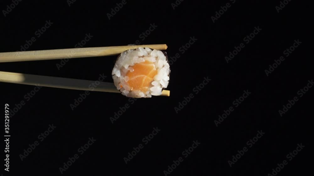 Japanese traditional food sushi roll with salmon. Japanese traditional food sushi roll with salmon.