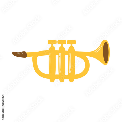 trumpet musical instrument isolated icon