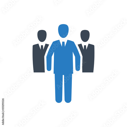 Business team leader icon