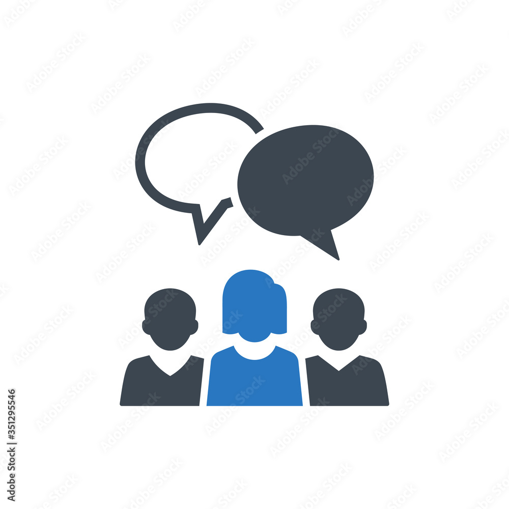 Social media group messaging icon Social media group messaging icon