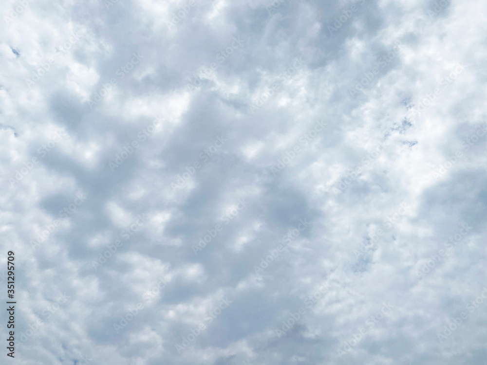 Obraz premium Sky background, Cloud formation during the rainy season, rainy season in the period is cool and humid.