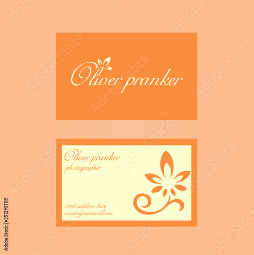 Oliver pranker business card design 