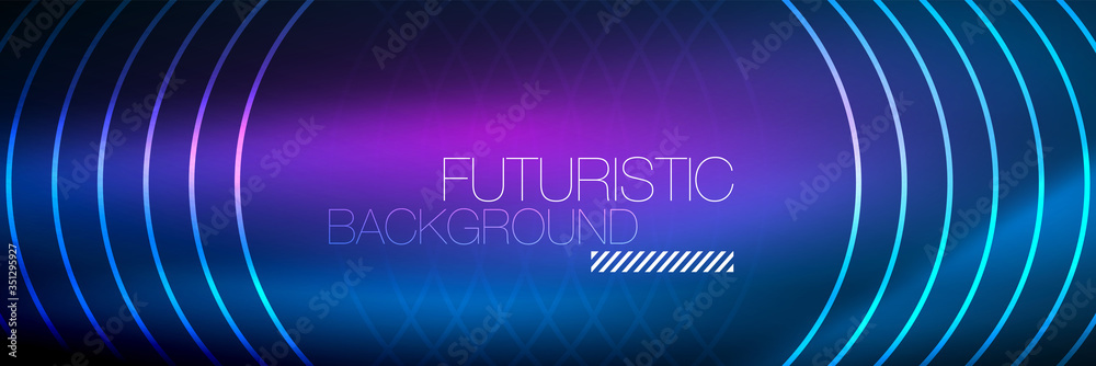 Shiny neon lines, stripes and waves, technology abstract background. Trendy abstract layout template for business or technology presentation, internet poster or web brochure cover, wallpaper Shiny neon lines, stripes and waves, technology abstract background. Trendy abstract layout template for business or technology presentation, internet poster or web brochure cover, wallpaper