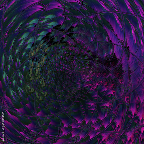 Abstrait - Violet et Vert - Bennydoscope