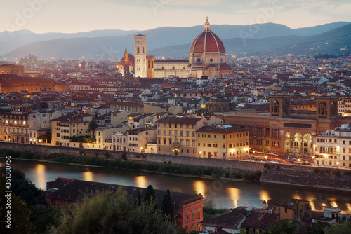 View of the Cathedral of Santa Maria del Fiore from Piazzale Michelangelo. Florence. Italy. © Anna