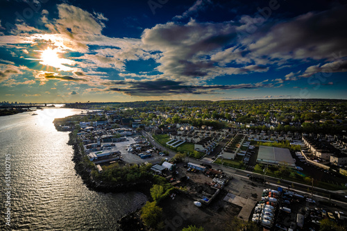 aerial view staten island