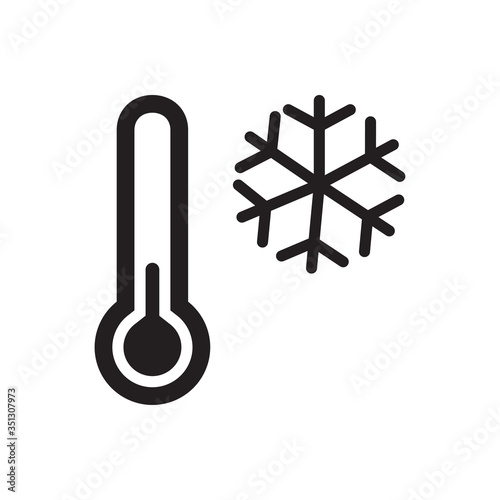 Cold temperature icon