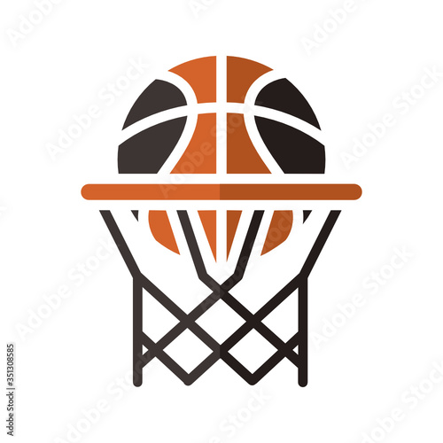 Bastektball hoop vector graphic