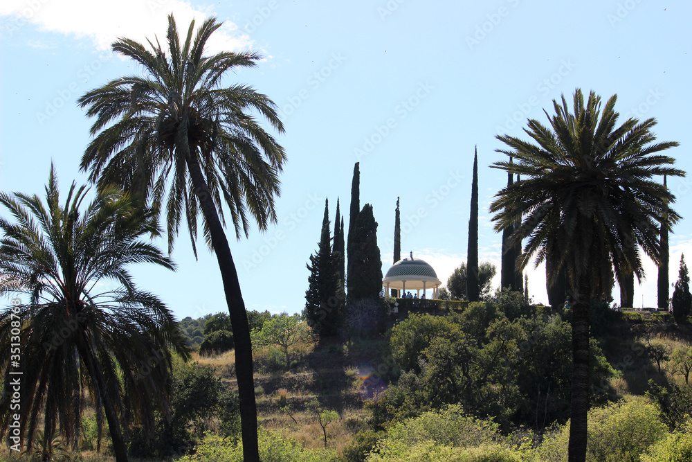 Mirador del Jardín botánico La Concepción de Málaga (Andalucía, España) 