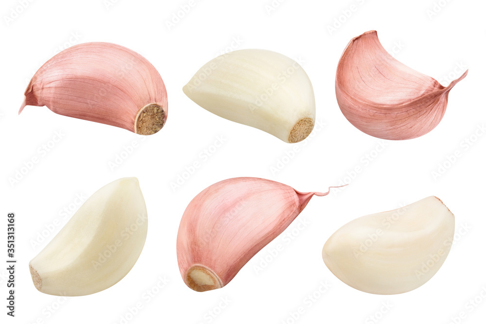 Ταπετσαρία Collection of garlic cloves, isolated on white background