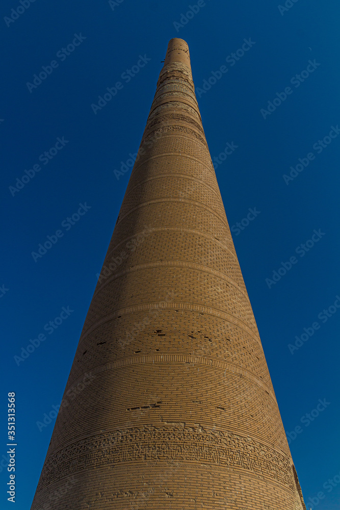 Kutlug Timur Minaret in the ancient Konye-Urgench, Turkmenistan.