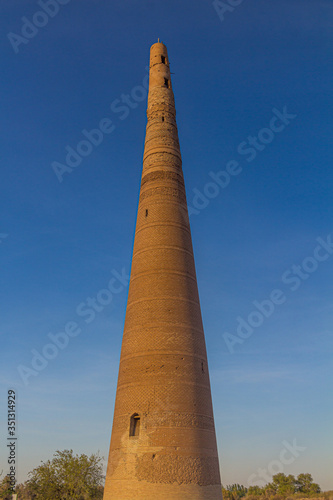 Kutlug Timur Minaret in the ancient Konye-Urgench, Turkmenistan.