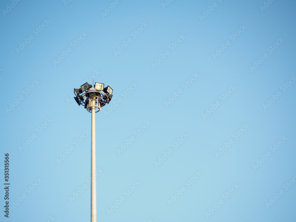 street lamp on blue sky background street lamp on blue sky background