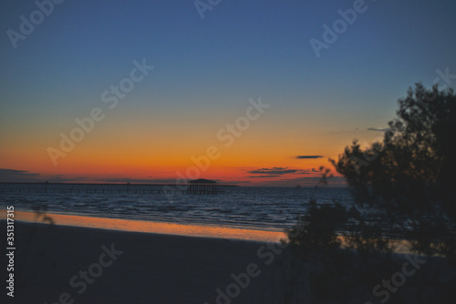 sunset on the beach © Anthony