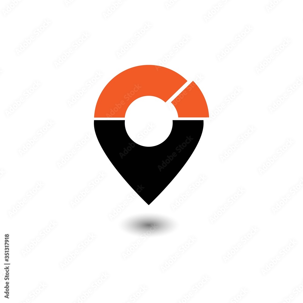 cut map pointer vector design template illustration