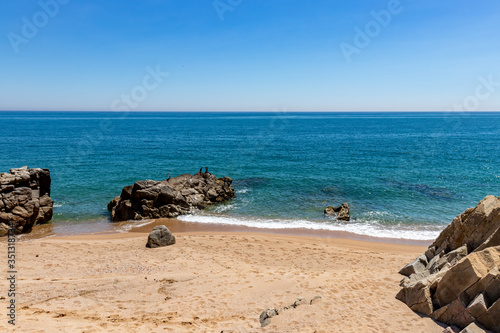 Sant Pol de Mar empty bays Spain