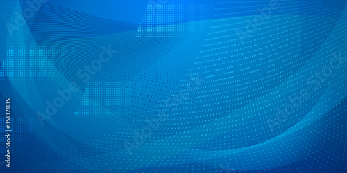 Abstract background made of halftone dots and curved lines in light blue colors