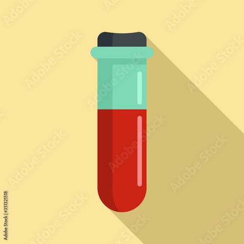 Lab test blood icon. Flat illustration of lab test blood vector icon for web design