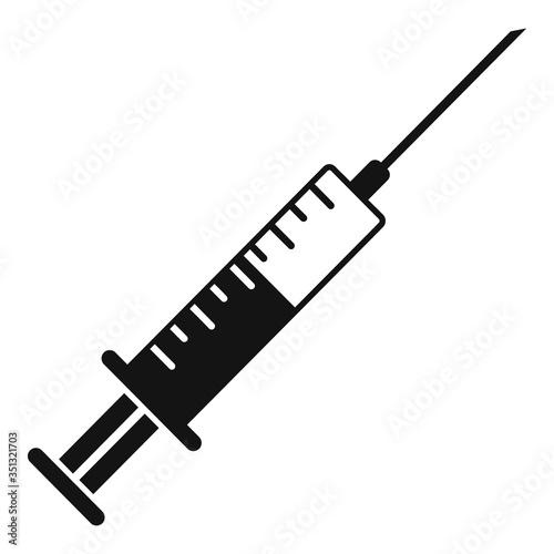 Syringe blood icon. Simple illustration of syringe blood vector icon for web design isolated on white background