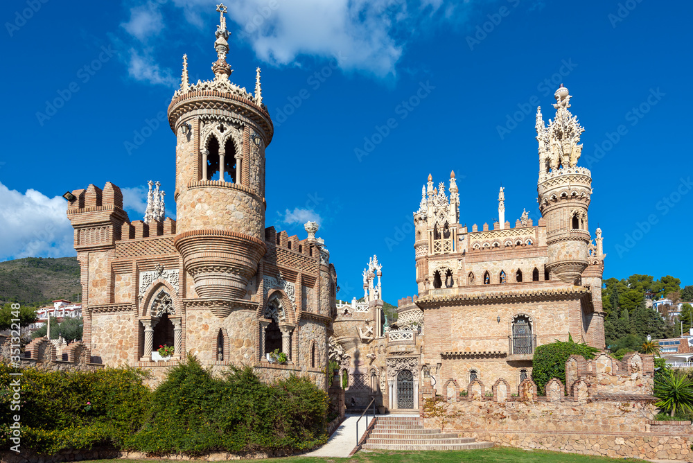 Colomares castle monument near Malaga town, Spain 