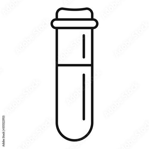 Lab test blood icon. Outline lab test blood vector icon for web design isolated on white background