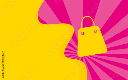 shopping bag sales banner colors poster