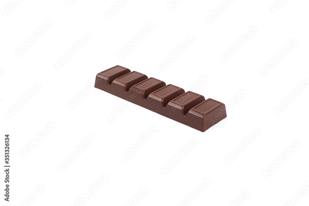 Dark chocolate bar isolated on a white background. Dark chocolate bar isolated on a white background.