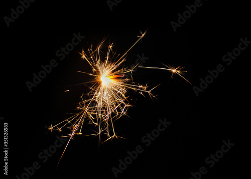 Sparkler on a black background