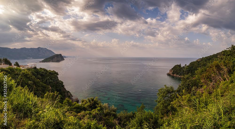 Mogren Beach near Budva, Montenegro Mogren Beach near Budva, Montenegro