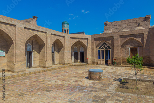 Courtyard in the old town of Khiva, Uzbekistan
