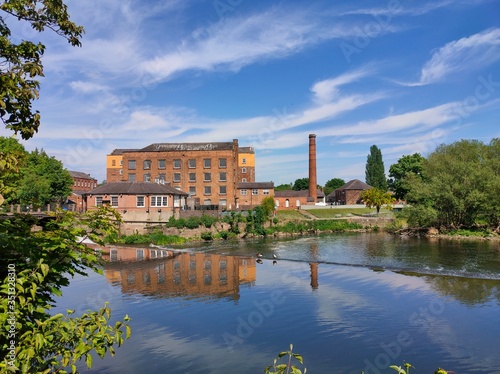 Fototapet view of the river Derwent