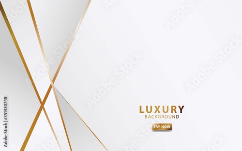 modern white abstract background with golden line