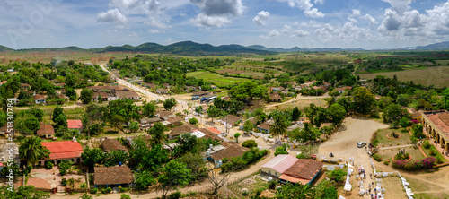 Photography Panoramic view from The old slave tower called Manaca Iznaga near Trinidad, Cuba