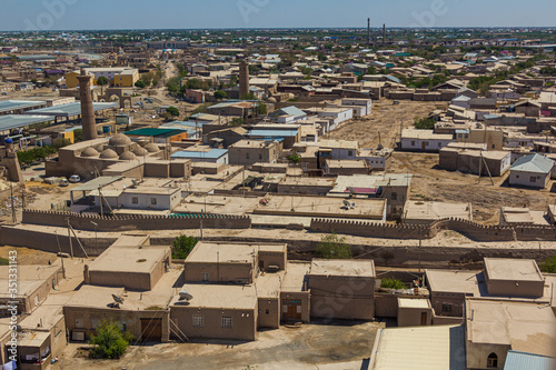 Aerial view of Khiva, Uzbekistan