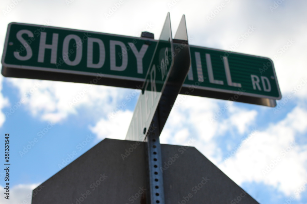 street sign close up with cloudy background street sign close up with cloudy background