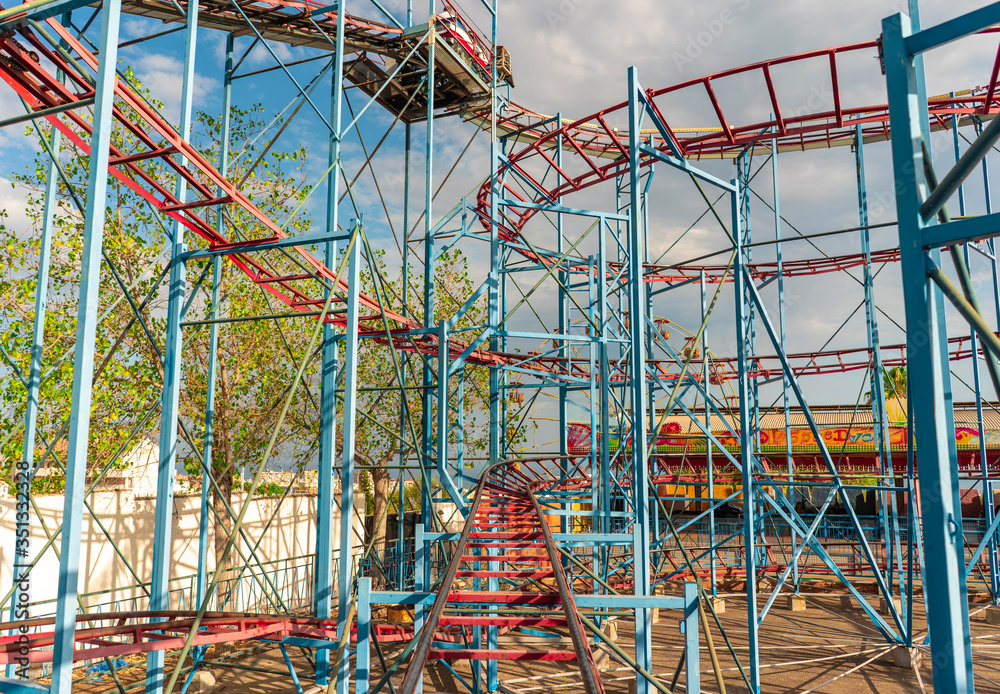 Fototapeta premium roller coaster ride