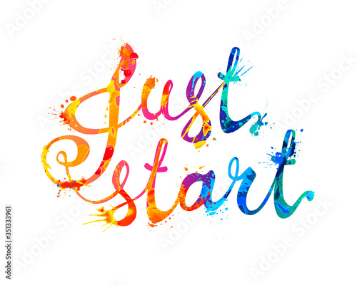 Just start. Vector calligraphic letters