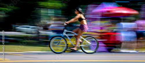 woman riding a bike © Abelardo