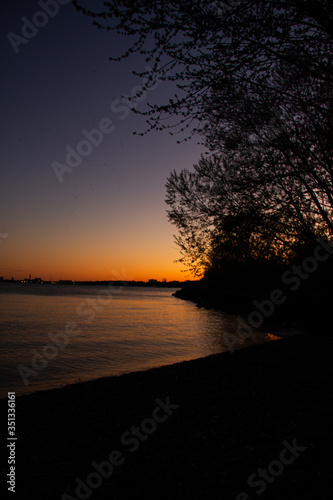 sunset on the beach