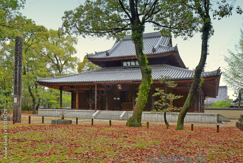 Shōfukuji was the first Zen temple constructed in Japan. It was founded in 1195 by the priest Eisai, who introduced the Rinzai sect of Zen Buddhism from China. Fukuoka, 04-06-2015 photo