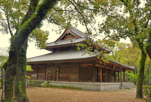 Shōfukuji was the first Zen temple constructed in Japan. It was founded in 1195 by the priest Eisai, who introduced the Rinzai sect of Zen Buddhism from China. Fukuoka, 04-06-2015 photo