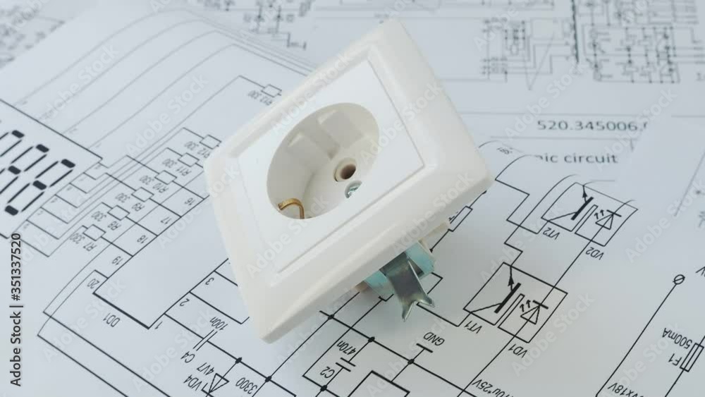 electric socket and  paper electrical engineering drawings