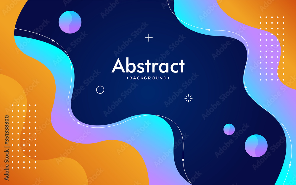 Colorful geometric background. Fluid shapes composition.