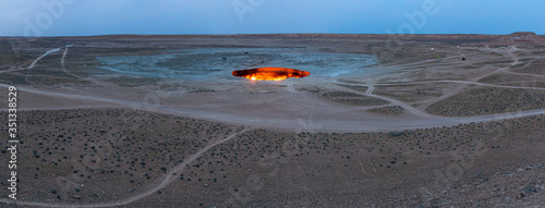 Darvaza (Derweze) gas crater (Door to Hell or Gates of Hell) in Turkmenistan