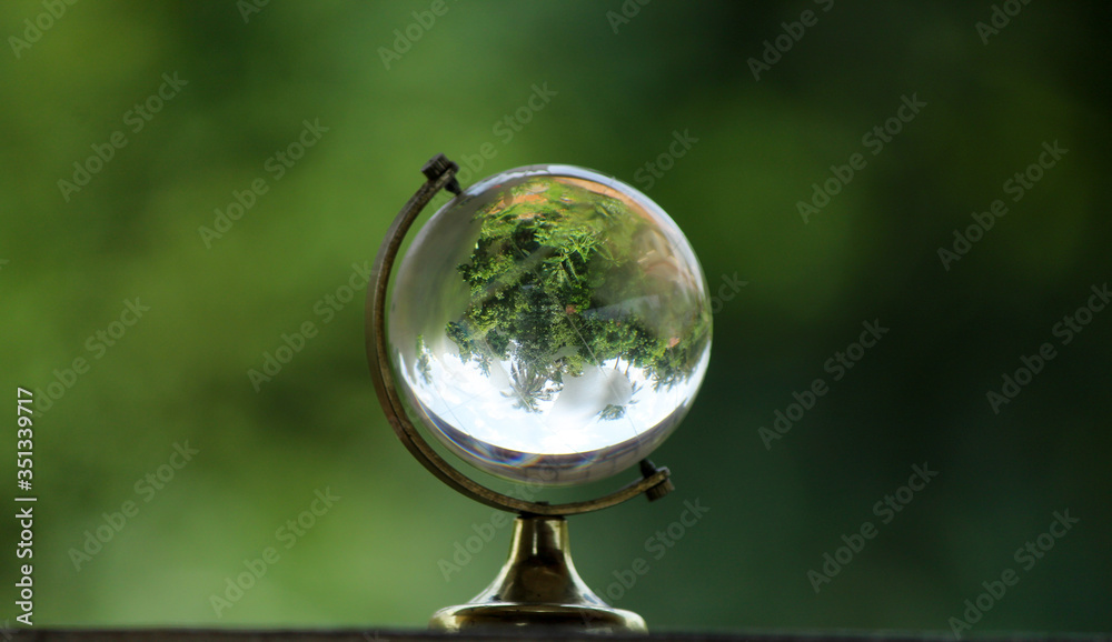 lets make the world green again. crystal globe