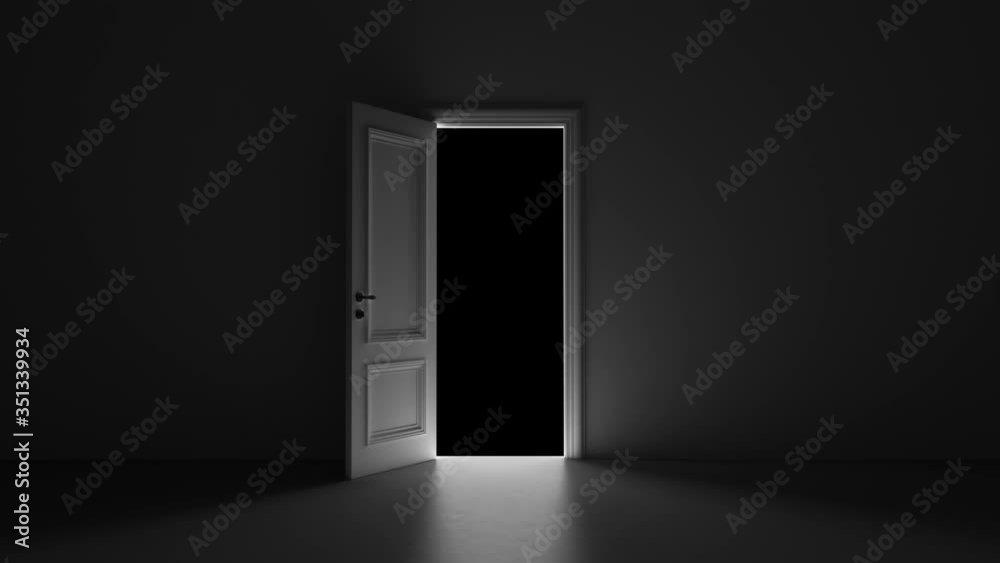 open door in dark room with alpha channel open door in dark room with alpha channel
