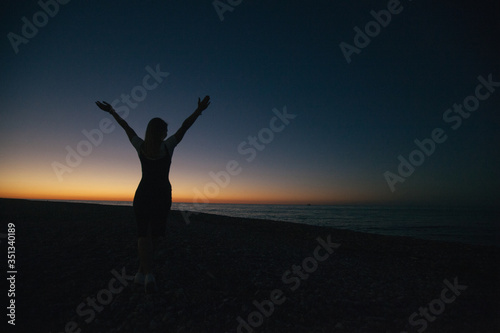 girl and the sunset